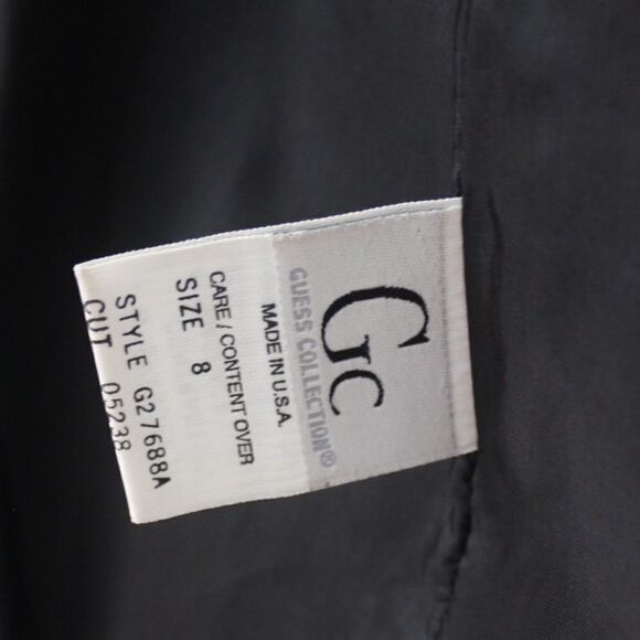 Vintage GC Guess Collection Black Trench Coat 8 - Picture 9 of 14